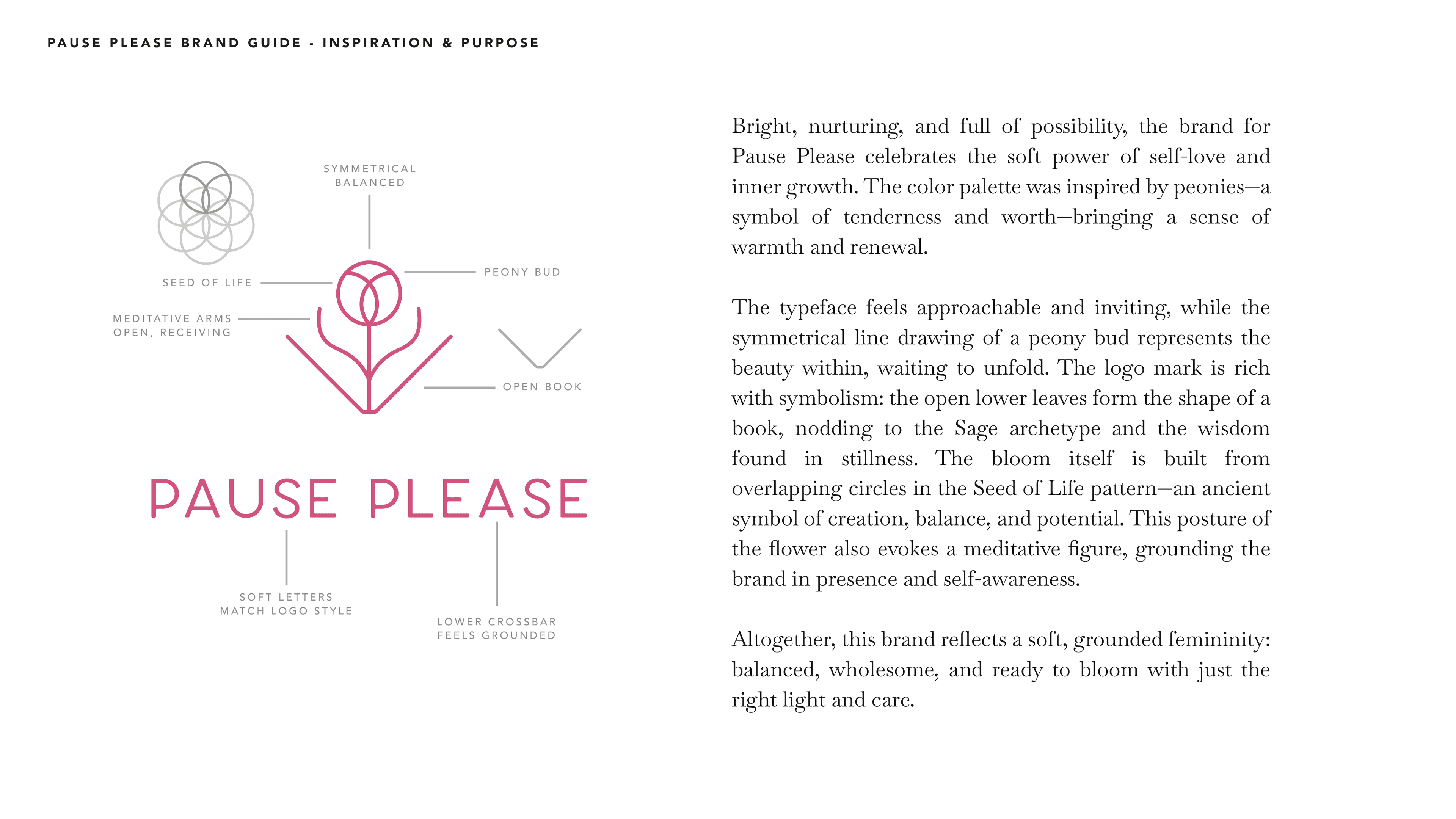 Pause Please Brand Guide — Logo Anatomy