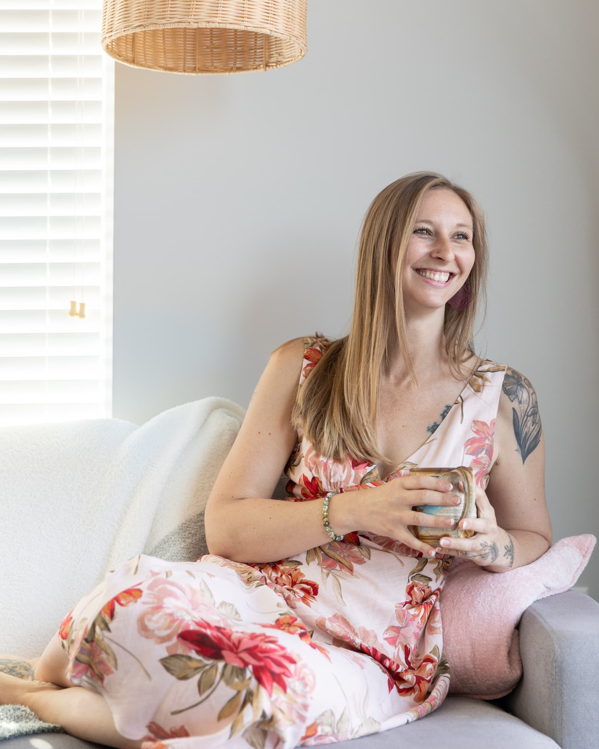 Founder with coffee mug