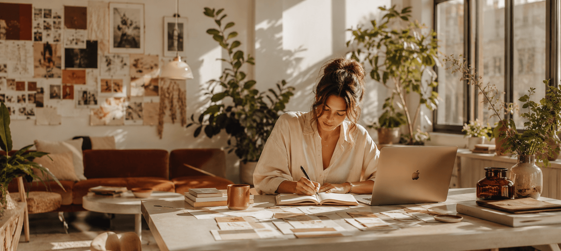 Founder in an office at dusk